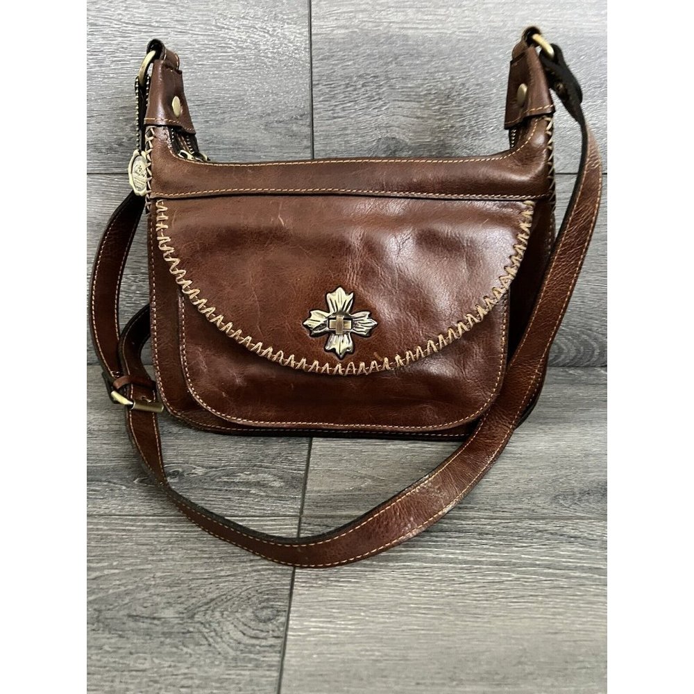 Patricia Nash Sophia Hobo Crossbody bag vintage cognac bag